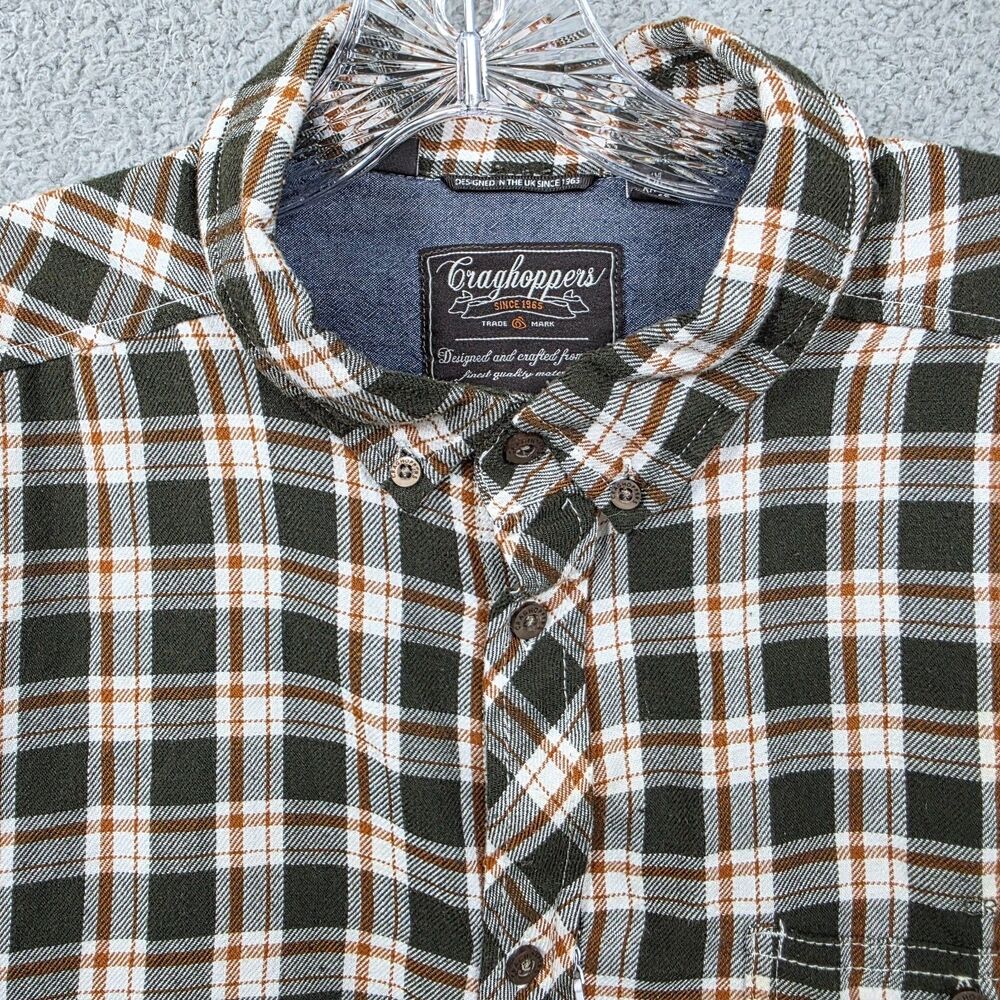 Craghoppers Men's  Multicoloured Plaid Long Sleeve Flannel Button Up Size 2XL - Picture 2 of 11